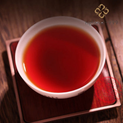 357g Ripe Pu'er Cake Bulang Mountain Banna Ancient Tree Yunnan Qizi Tea