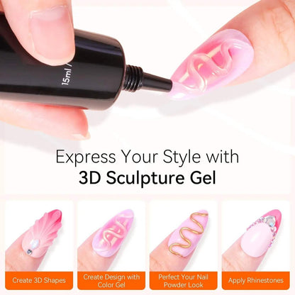Makartt 3D Sculpting Gel – Clear Nail Art Glue 15g