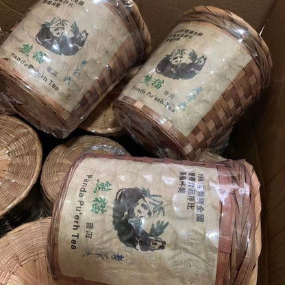 1988 Panda Pu-erh Tea Lao Cha Tou Puer Tea Menghai Ancient Tea 400g Ripe
