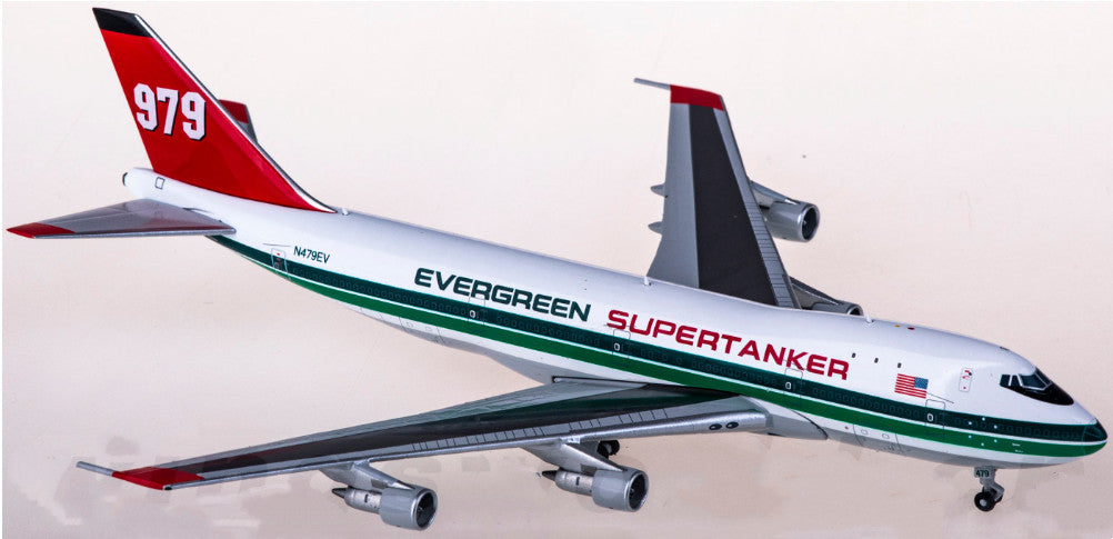 1:400 BigBird400 Evergreen Boeing 747-100 Passenger Airplane Diecast Model