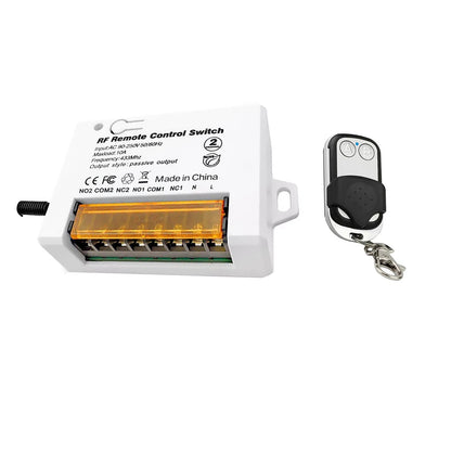 220V 110V 2Ch Relay Receiver Wireless Remote Control Switch for Garage/Gate gg