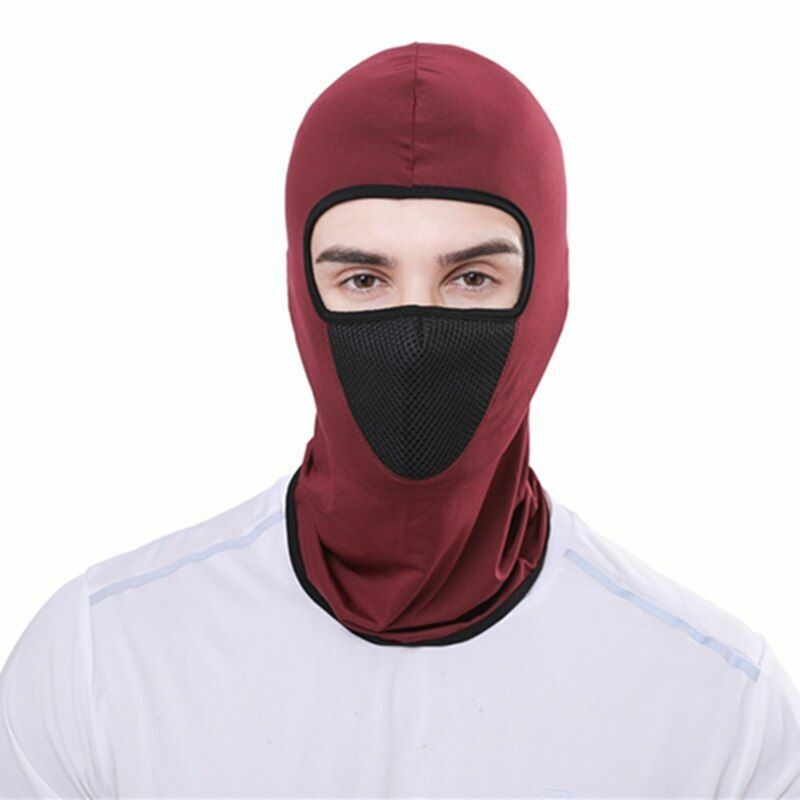 Full Face Cover Balaclava Hat Tactical Winter Cycling Scarf Warm Face Mask Black