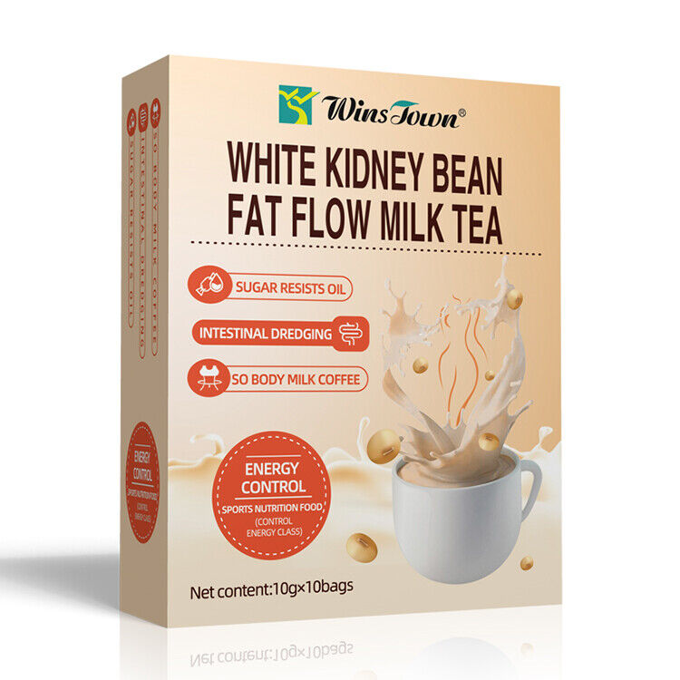 Slimming Tea Weight Loss White Kidney Beanfat Flow Milk Tea 10g*10 bags