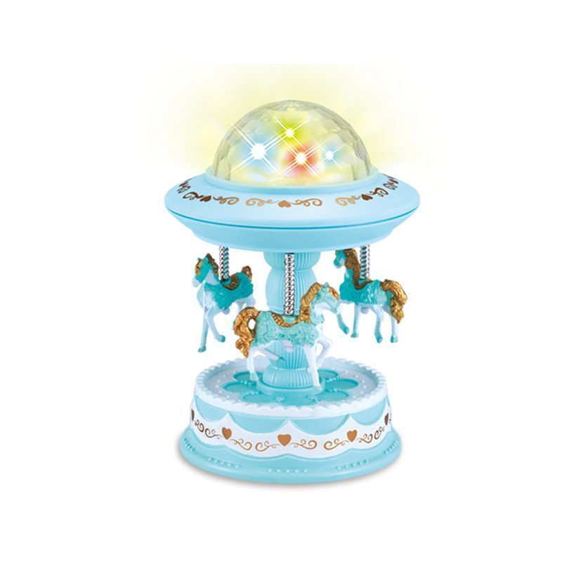 Music Box Plastic Nordic Carousel Star Projection Light Girl Gift 10.5x10.5x16cm
