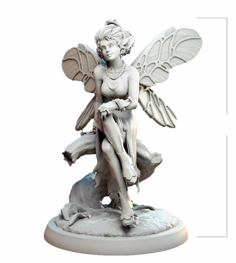 1/24 resin figure model kit Fantasy Butterfly Fairy Unpainted Unassembled