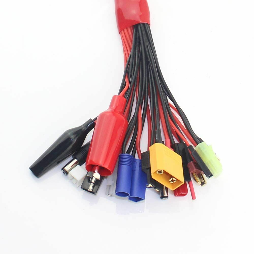 19 in1 RC Lipo Battery Charger Adapter Convert Cable 4mm Banana Plug to Traxxa