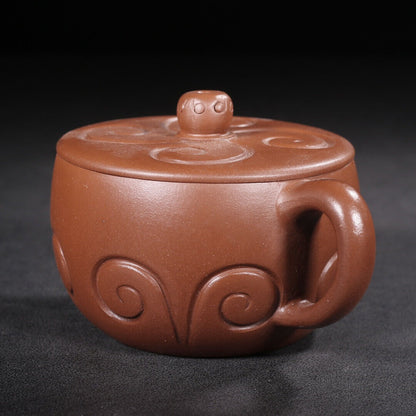 Chinese Yixing Zisha Clay Handmade Exquisite Teapot（ 祥云 底款：顾景舟）