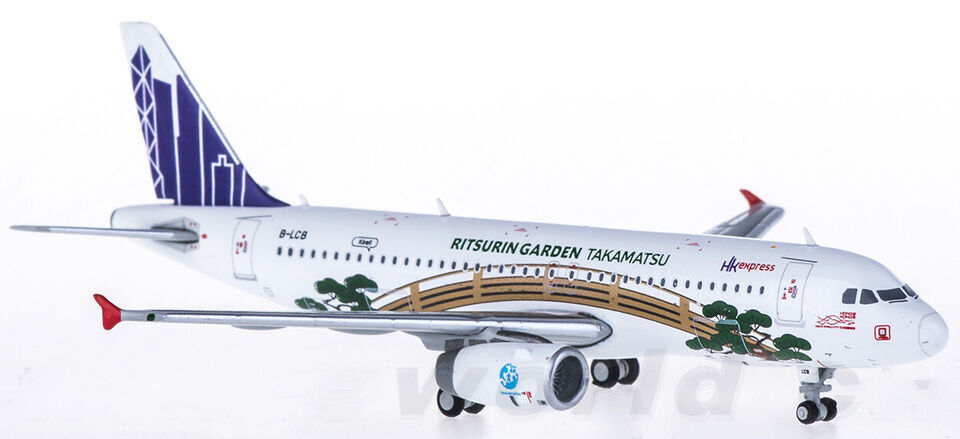 1:400 JC Wings HK Express AIRBUS A320 Passenger Airplane Diecast Aircraft Model
