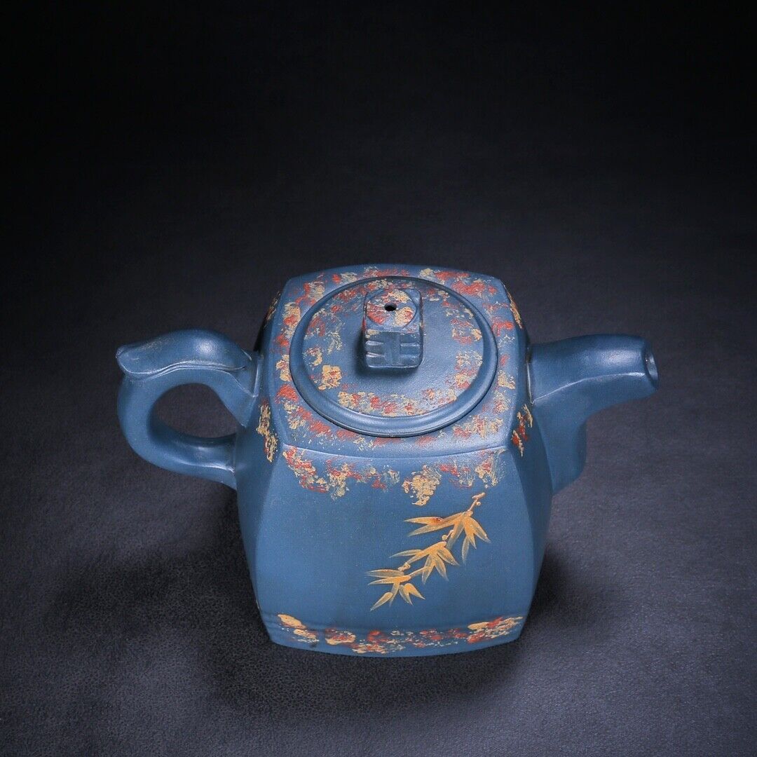 Chinese Yixing Zisha Clay Handmade Exquisite Teapot Sifang