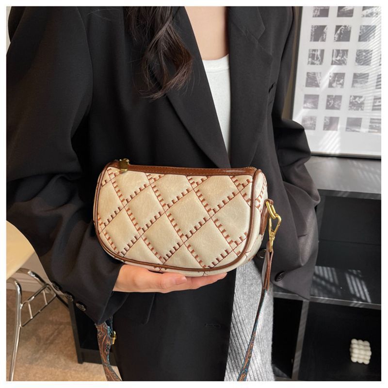 Shoulder Bags Handbag Wide Shoulder Strap Crossbody Bag Versatile Zipper Handbag