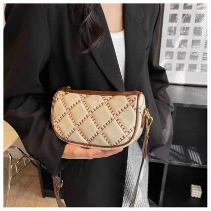 Shoulder Bags Handbag Wide Shoulder Strap Crossbody Bag Versatile Zipper Handbag