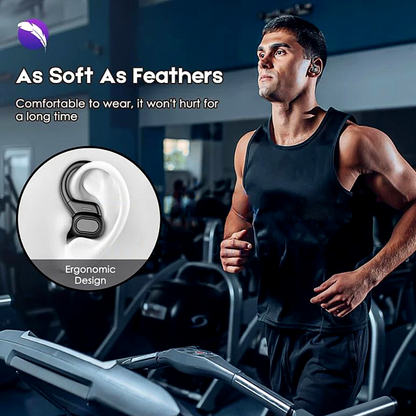 Bluetooth Headset 5.0 Wireless Earphones Earbuds For Gym Ear Hook Headphones 9D