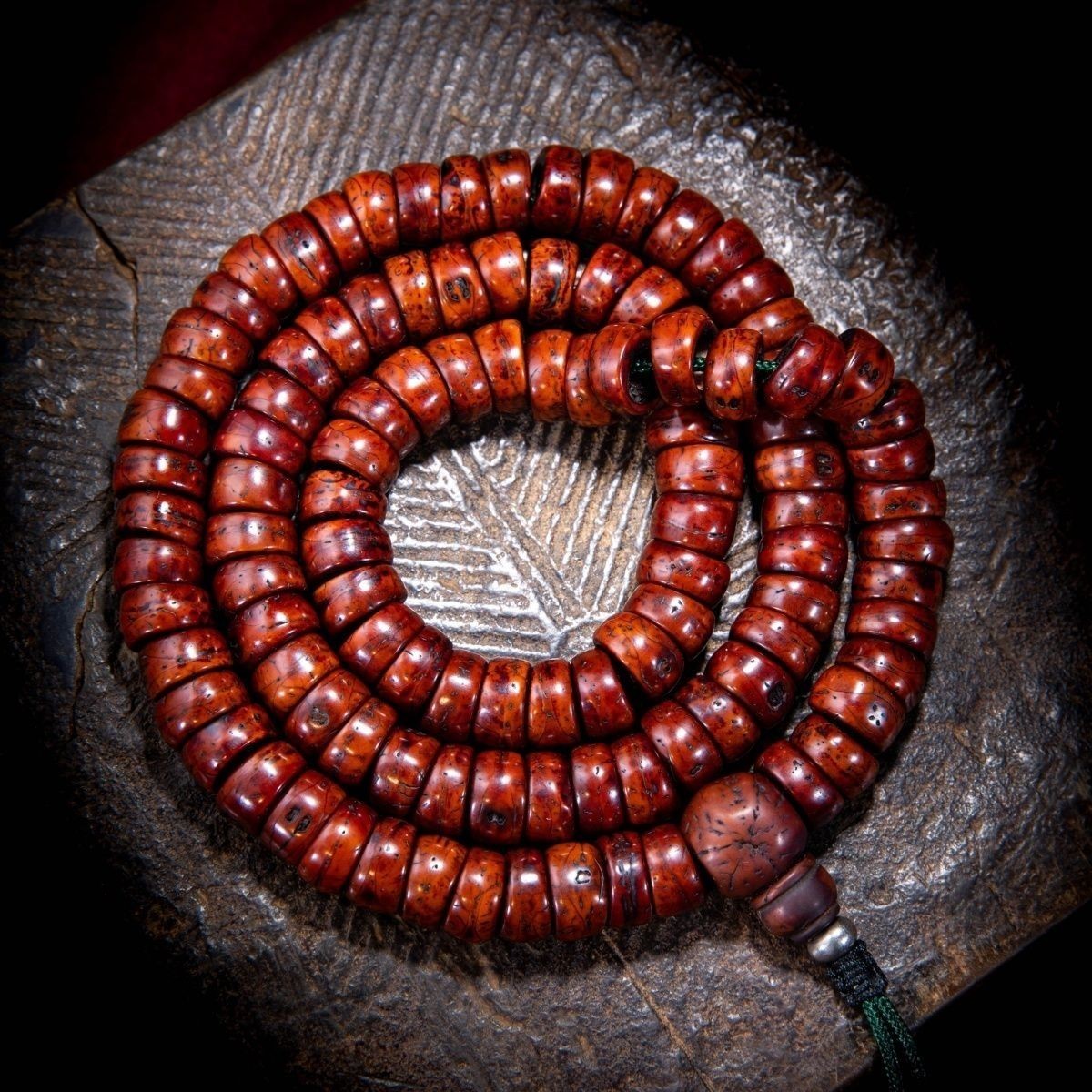 13mm Tibetan Bodhi Feng Eye 108 Bead Mala Prayer Necklace Buddhist Meditation