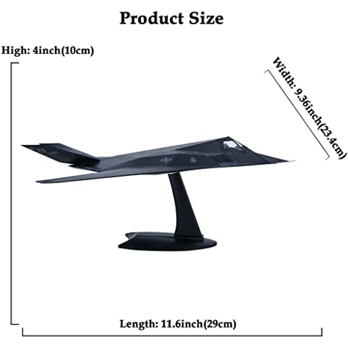 1:72 F-117A Nighthawk Metal Fighter Attack Plane Model USAF Airplane Model