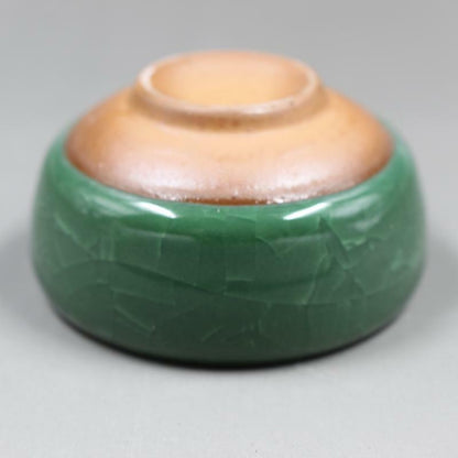2.24 inch Chinese Crackles Porcelain Song Guan Kiln Green Glaze Teacup Cup