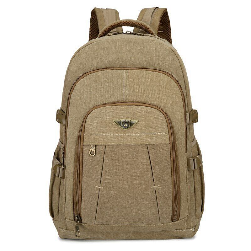 Laptop Canvas Backpack Men's Travel School Shoulder Bags Rucksack Backpacks