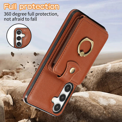 For Samsung Galaxy A26 5G A36 A56 Case Wallet with Card Holder 360°Rotation Ring