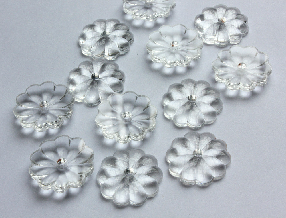 10PCS U PICK FLOWER ROSETTE CRYSTAL CHANDELIER GLASS DROP PENDANTS BEADS PARTS