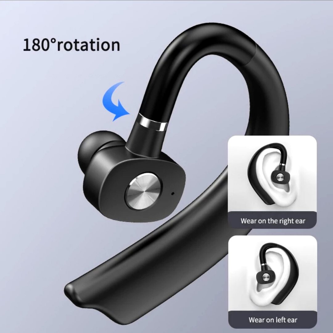 Bluetooth 5.0 Earpiece Wireless Headset Noise Cancelling Earbuds Driving Trucker