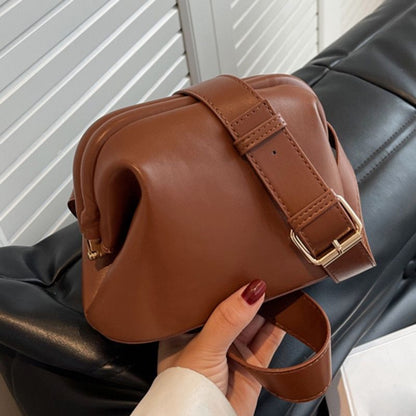 Shoulder Bag Synthetic Leather Crossbody Purse Handbag Black Tote 19*14*8.5 CM