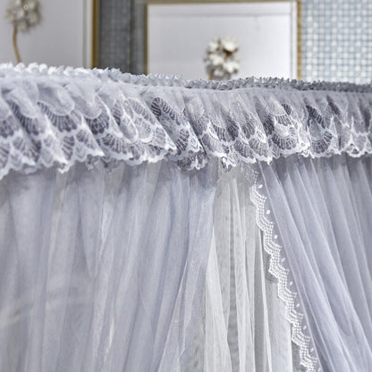 Mosquito Net For Summer Double Layers Bed Netting With Tubes 25mm Canopy Queen