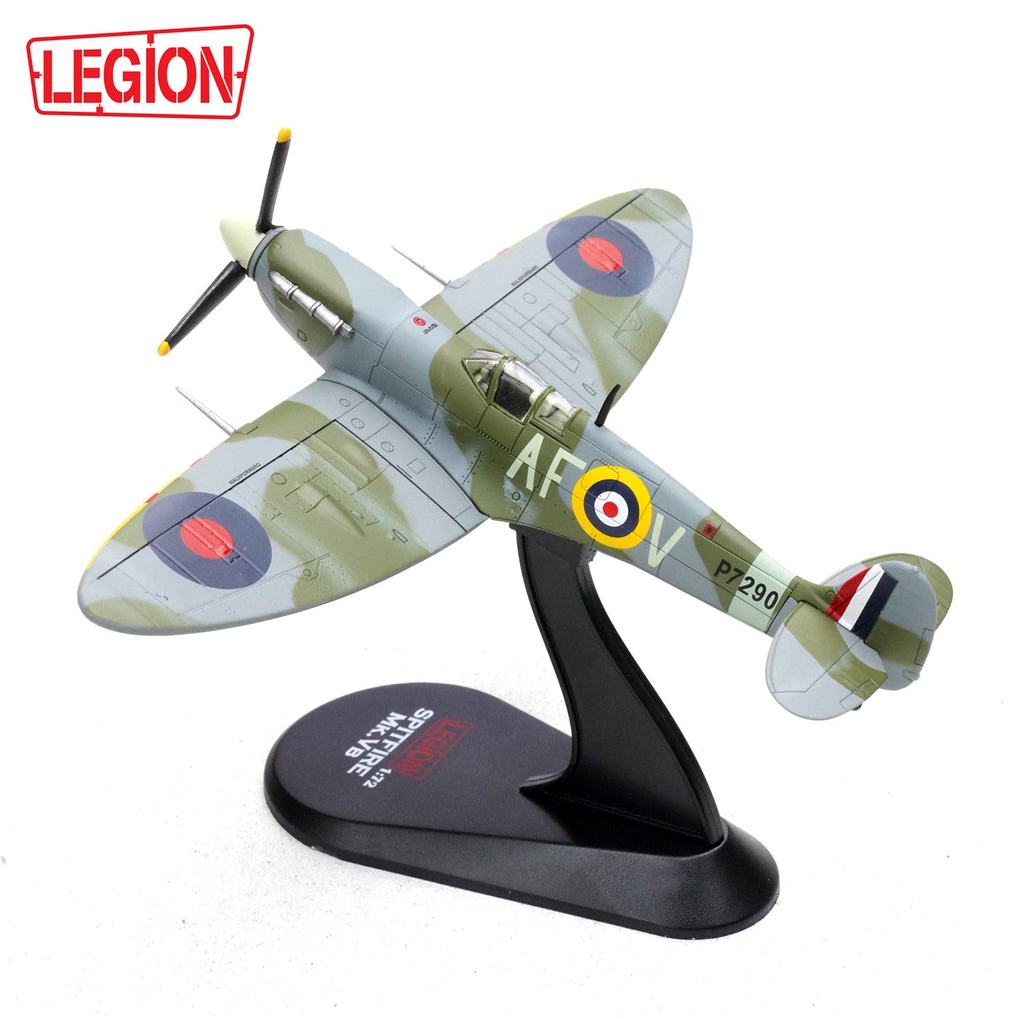 1:72 LEGION SPITFIRE Mk.VB Royal Air Force, 1942 Fighter Diecast Aircraft Model
