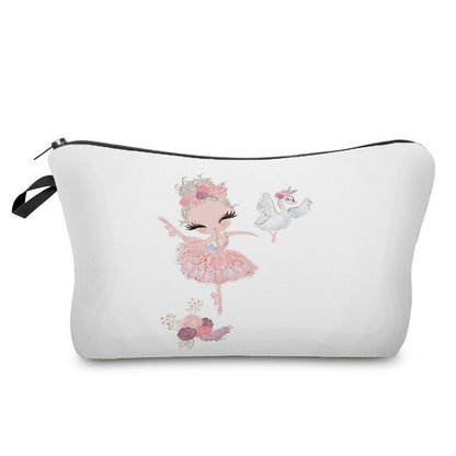Makeup Bags Dancer Print Cosmetic Case Toiletries Organizer Traveling Polyester