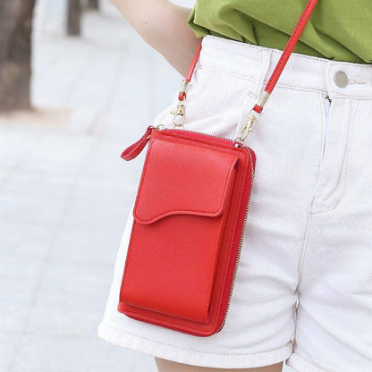 Small Crossbody Shoulder Bag Synthetic Leather Phone Holder Purse Messenger Bags