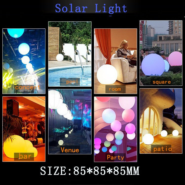 Solar Powered Colorful LED Light Floating Fountain Pond Garden Pool Lamp Ball A