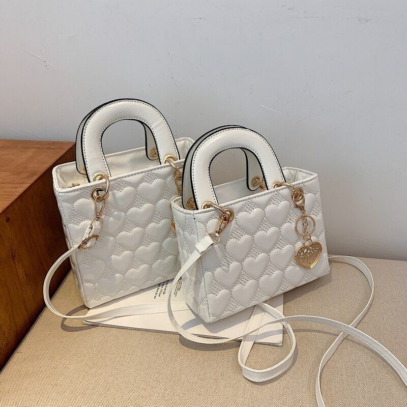 Bag Heart-shaped Handbag Purse Crossbody Purse Shoulder Bag 23*19*10/21*16*9 CM