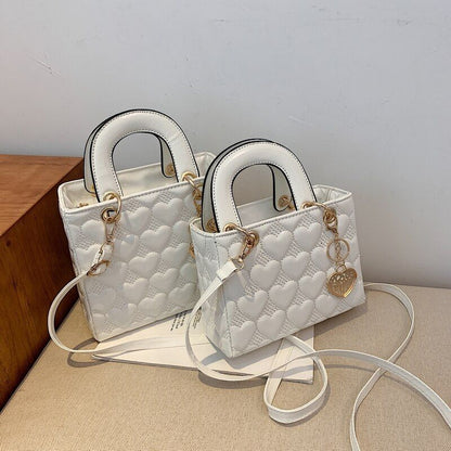 Bag Heart-shaped Handbag Purse Crossbody Purse Shoulder Bag 23*19*10/21*16*9 CM