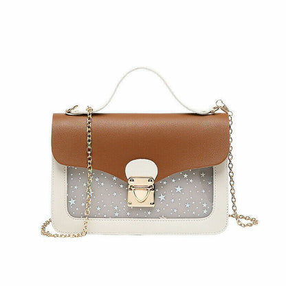 Women Square Pack Shoulder Bag Crossbody Bag Clutch Wallet Handbags Pink