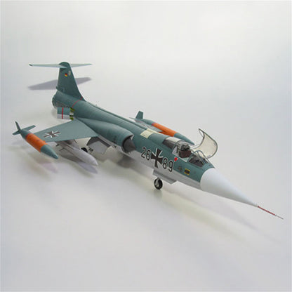 DIY 1/33 Scale US F-104G Star Air Fighter Plane Paper Model Military Puzzle Set