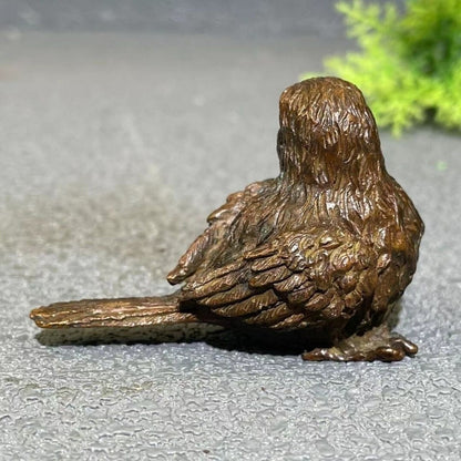 china Antique Collection Sparrow Bird bronze statue