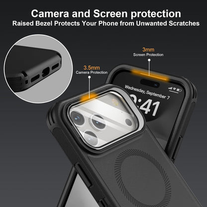 For Iphone 17 Pro Max Case with Stand & Built-In Camera Cover, Magsafe Compatibl