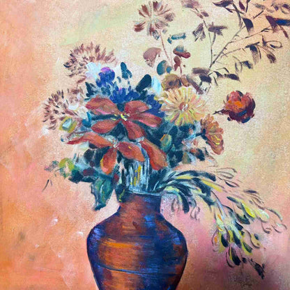 Chinese Hand Painted Canvas Oil Painting Flowers&plants By Chang Yu 常玉 30246