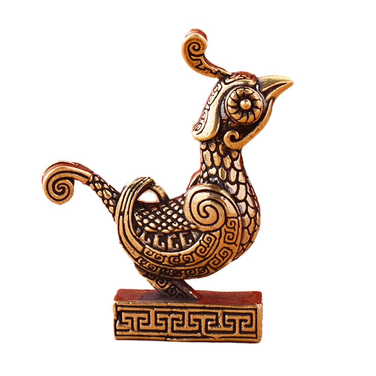 Copper Mini Sparrow Sculpture Tea Pet Miniature Adorable Kung Fu Tea Pet Model