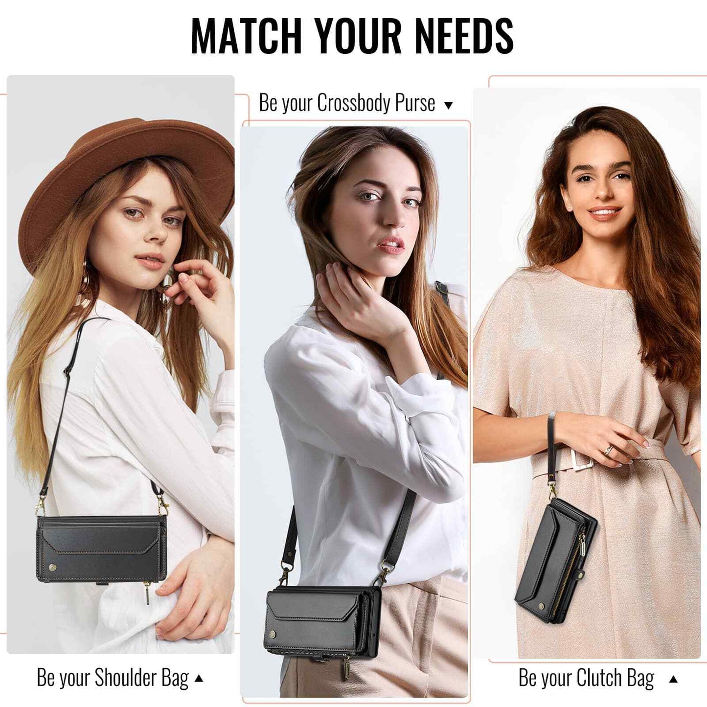 Crossbody for Samsung Galaxy A36 A56 Case Wallet 【RFID Blocking】with Card Holder