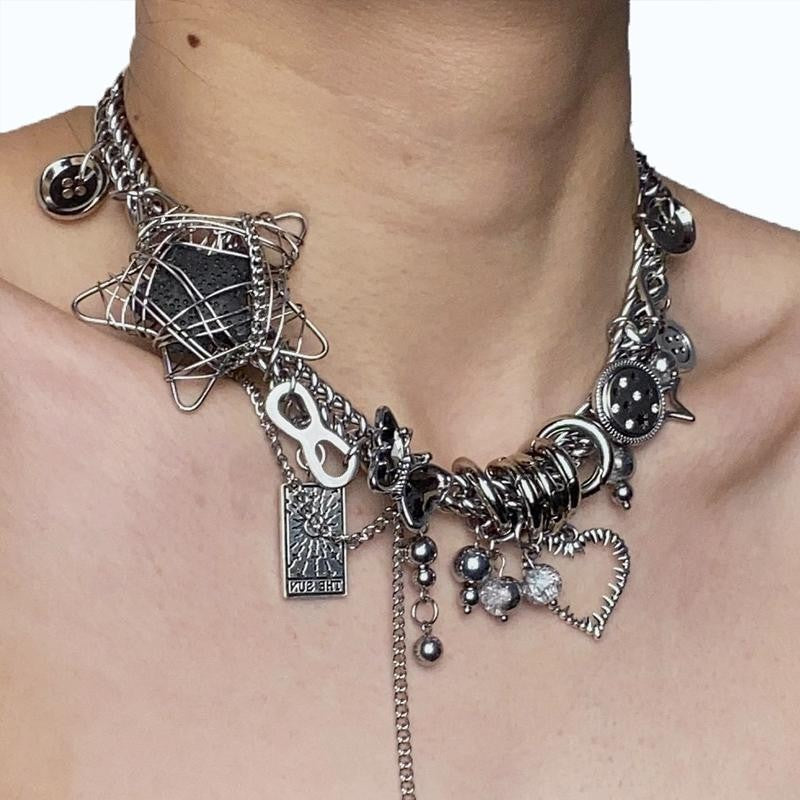 Original Punk Star Universe Choker Gothic Grunge Couple Necklace
