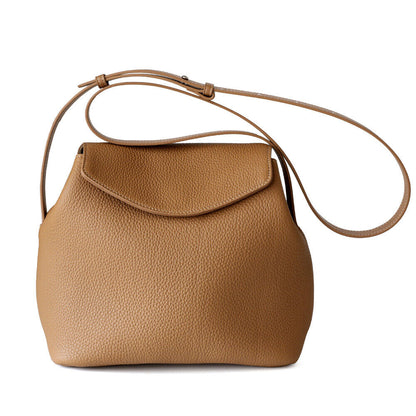 Real Leather Flap Bucket Shoulder Bag Purse Fashion Handbag Crossbody Work Bag
