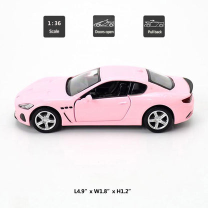 1:36 Maserati GranTurismo MC Model Car Diecast Toy Cars Door Open Kids Gift Pink