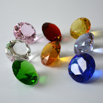 50mm Crystal Paperweight Glass Art Large Giant Diamond Decor Centerpiece Gifts
