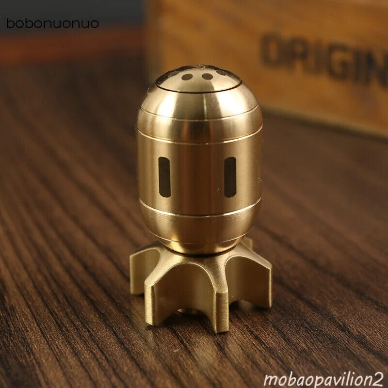 Brass Fingertip Gyro Torpedo Shape Stress Reducing Decorations