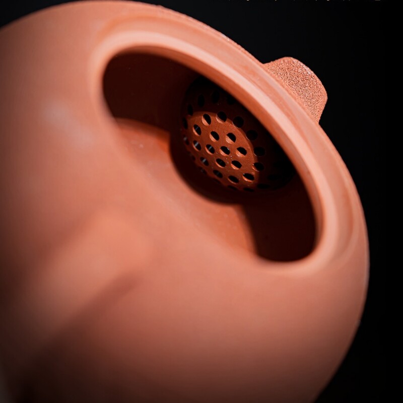 Handmade Tea Pot Real Yixing Zisha Clay Xishi Pot Ball Shaped Infuser Hole 6.8oz