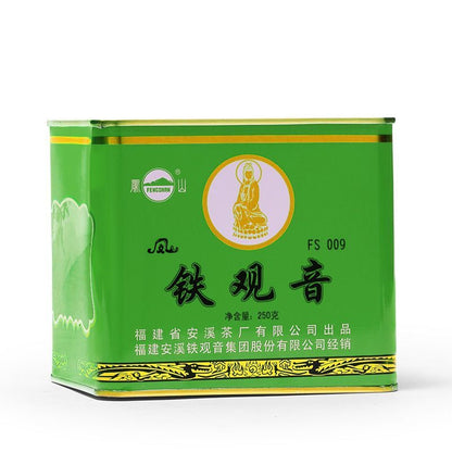 FENG SHAN Brand Qing Xiang Green Anxi Tie Guan Yin Chinese Oolong Tea 250g Tin -