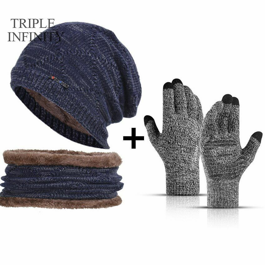 Winter Hat Beanies Knitted Warm Suit Skiing Cycling Beanie Soft Bonnet Baggy Cap