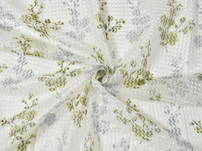 New 4 Pieces Eyelet Window Curtain Set 5 Feet Green