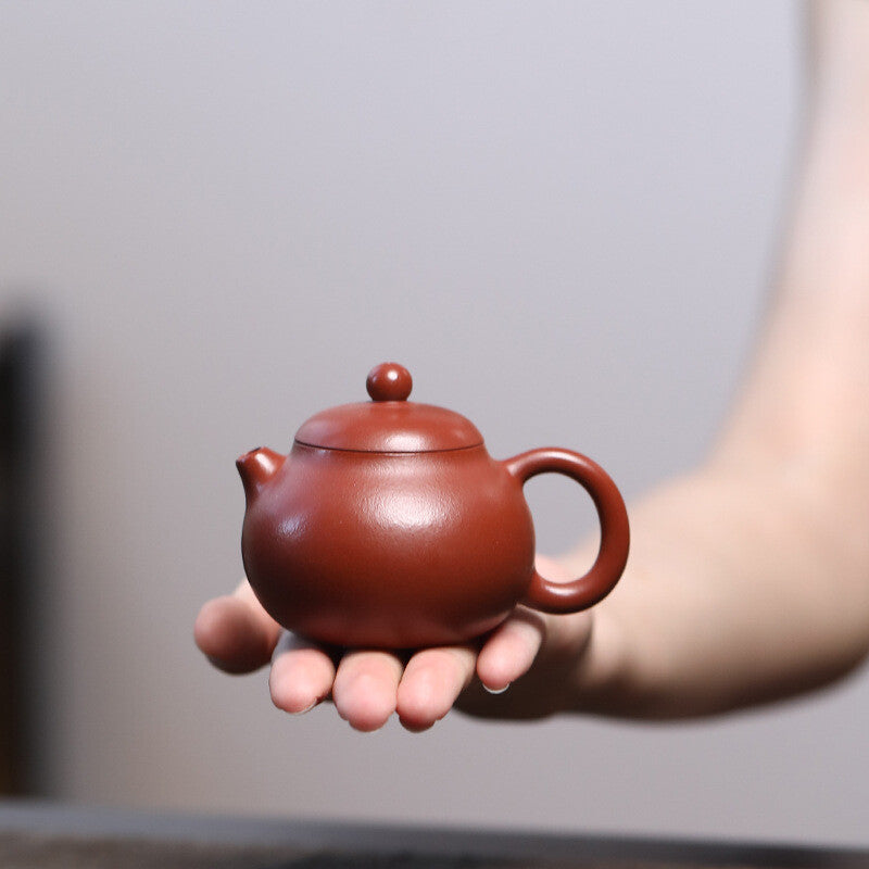 Real Yixing Zisha Zhu Clay Tea Pot Full Handmade Wendan Pot Marked 90ml Small