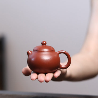 Real Yixing Zisha Zhu Clay Tea Pot Full Handmade Wendan Pot Marked 90ml Small