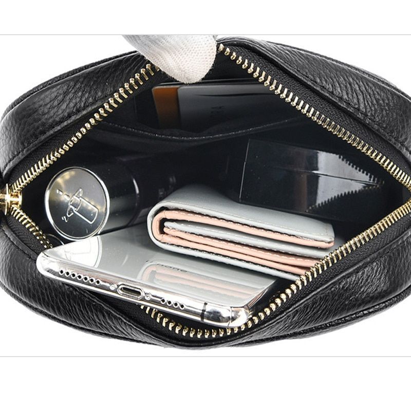 Tassel Sling Handbags Genuine Leather Quilted Shell Chain Vintage Shoulder Purse